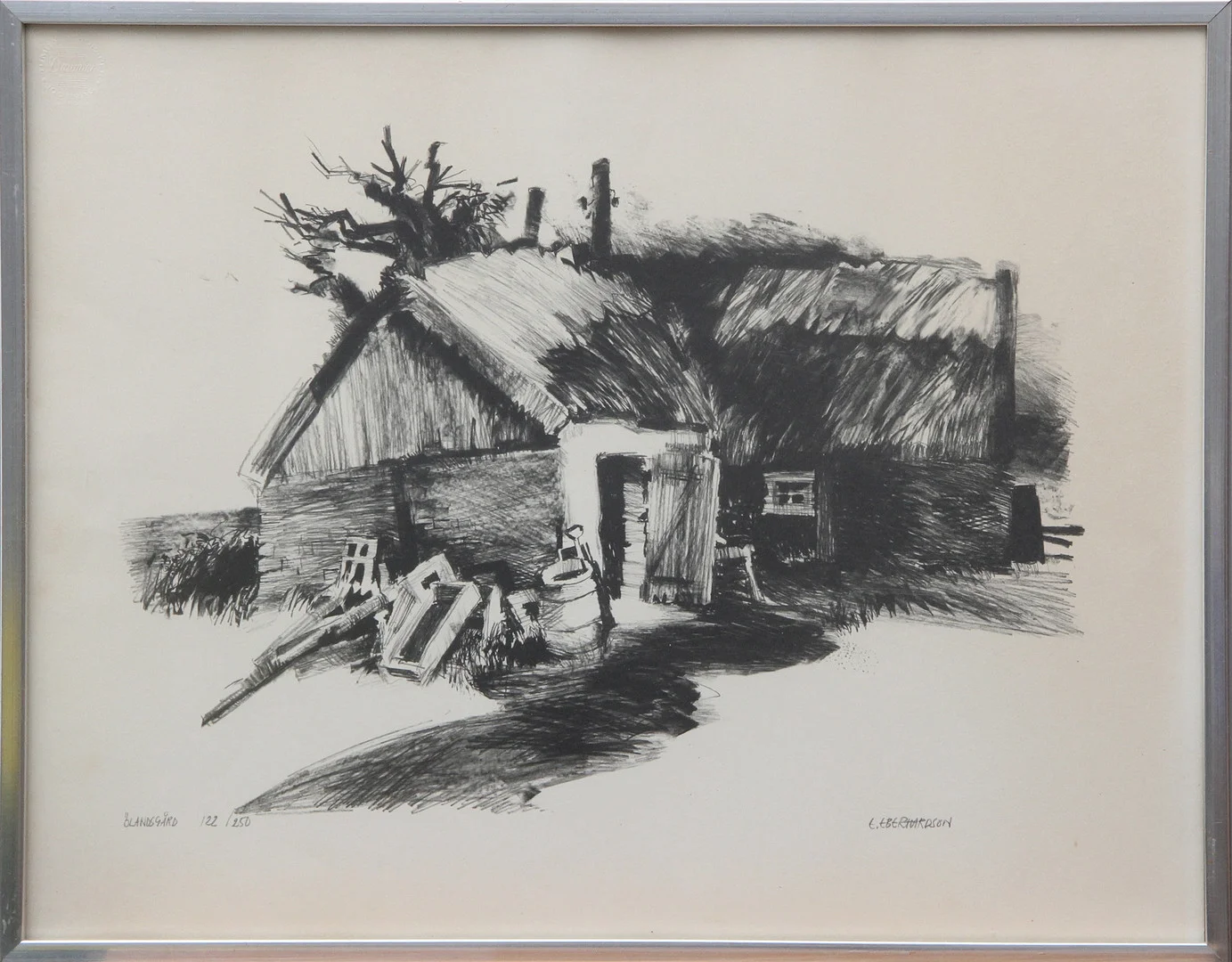 EBBE EBERHARDSON. LITO, signerad. — Engravings & Prints — Kalmar Auktionsverk