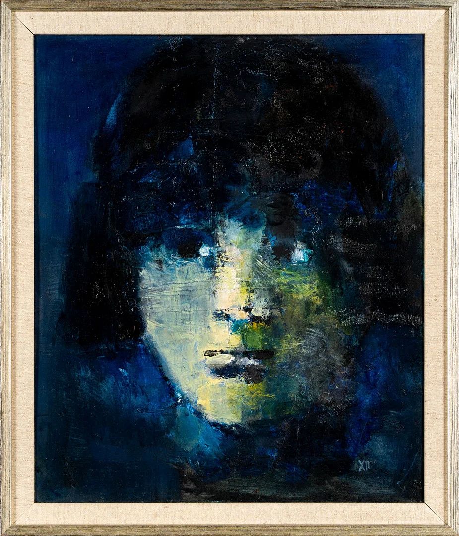 MALTE NYBERG TOLF. Olja på pannå, Porträtt, Signerad. — Paintings — Norrlands Auktionsverk