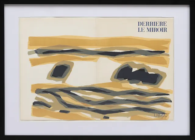 RAOUL UBAC. FÄRGLITOGRAFI, omslag till Derrière le Miroir nr 142 1964.