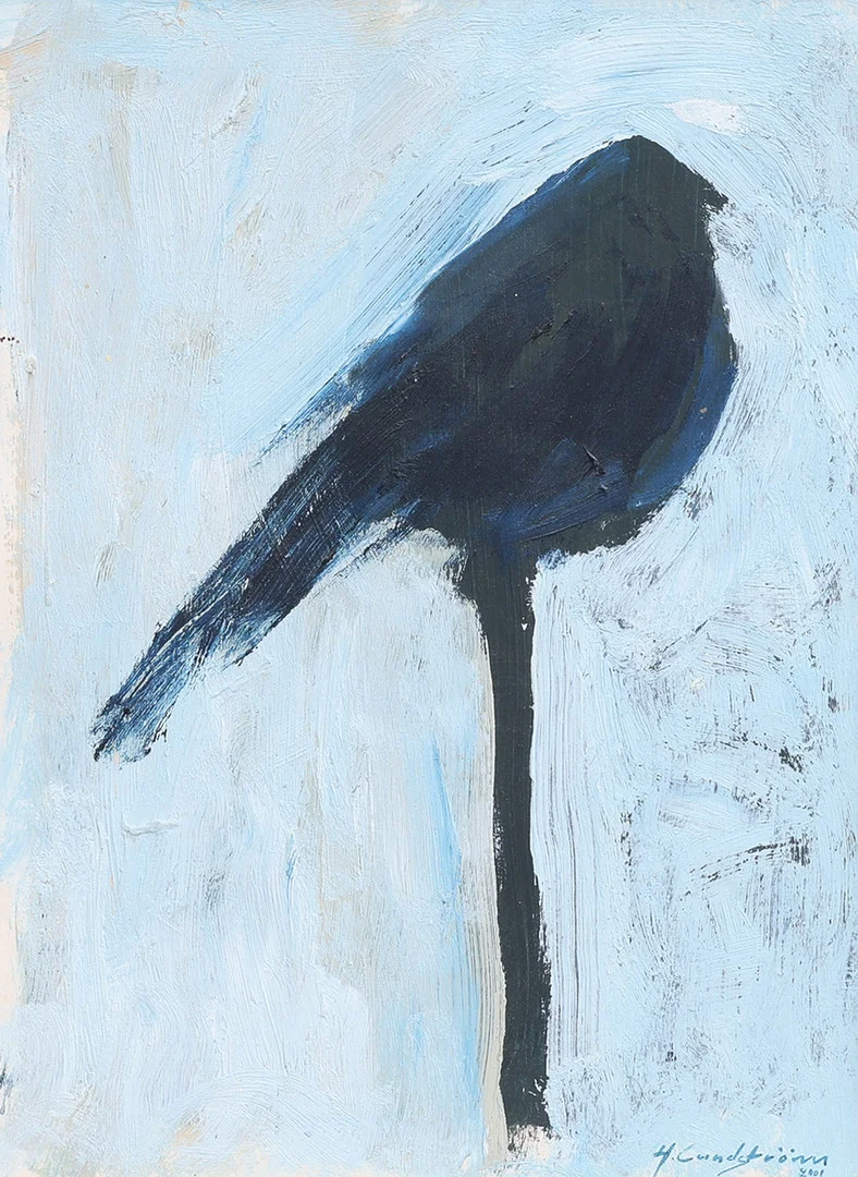 HELGE LUNDSTRÖM. "KOLTRAST PÅ JÄRNSPETT". — Paintings — Crafoord Auktioner Lund