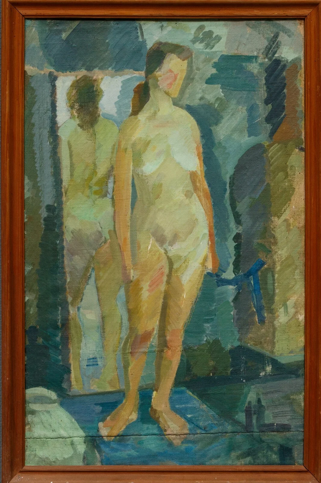 Ubekendt kunstner, modelstudie, olie på lærred — Paintings and sculptures/Modern pictorial arts — Lauritz