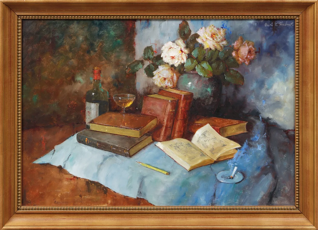 CARL HOLGER FISCHER. Stilleben, olja på duk, signerad. — Paintings — Göteborgs Auktionsverk