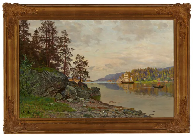 Borgen, Fredrik — "Aften solnedgang fra Modum"