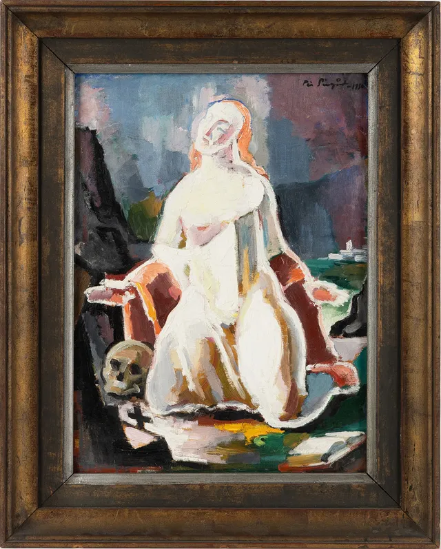 PÄR SIEGÅRD. "Magdalena", olja på duk.