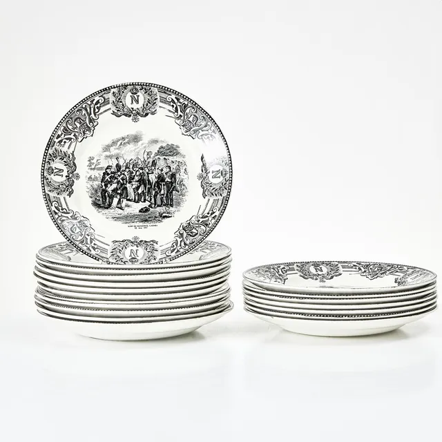 MATTALLRIKAR, 19 st., flintgods, Boch Fréres, Belgien, 1900-talets början.