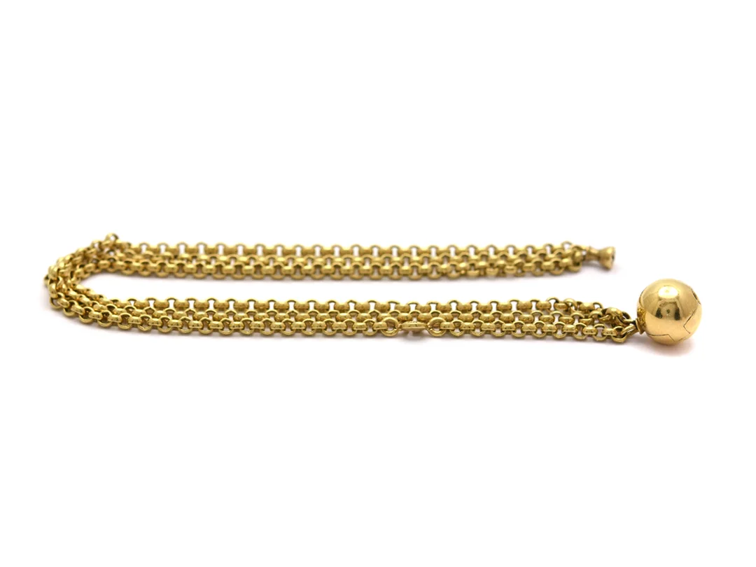 OLE LYNGGAARD, armband,18K guld, med kullås, längd 19,3 cm, vikt 16,9 g. — Smycken/Armband — Kaplans