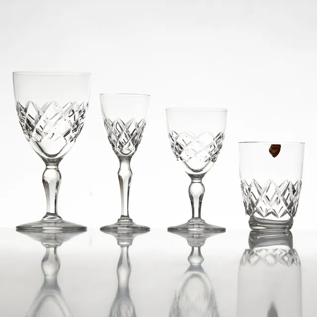 GLASSERVIS, 42 delar, "Karolina", Orrefors.