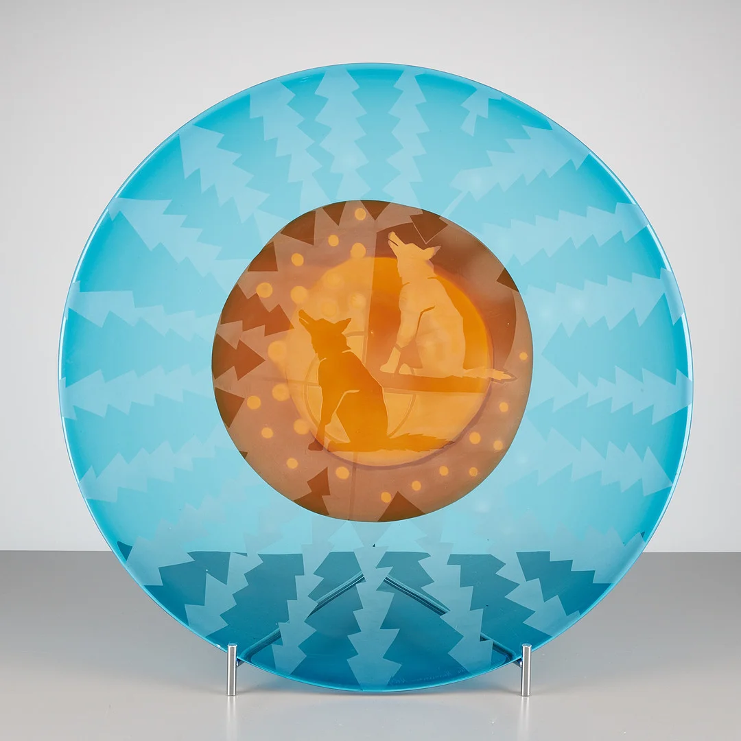 KERTTU NURMINEN. KONSTGLASFAT, signerad "REVIIRI" (Revir), Kerttu Nurminen Nuutajärvi Notsjö, 1989. — Art glass — Stockholms Auktionsverk Helsinki