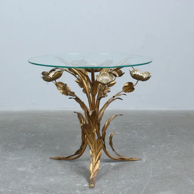 HANS KÖGL. Beistelltisch/Coffee Table, 1970er Jahre/Hollywood Regency.