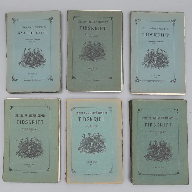 SVENSKA JÄGAREFÖRBUNDETS TIDSKRIFT, Distributör Fr. Skoglund, 1907-1914.