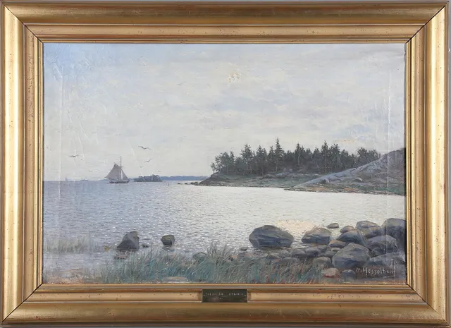 OTTO HESSELBOM. olja på duk, signerad.