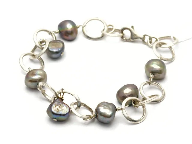 Armband, med pärlor silver 18cm bruttovikt 11,2g