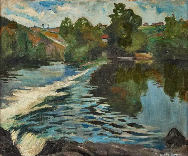 ALLAN ÖSTERLIND. Flodlandskap.