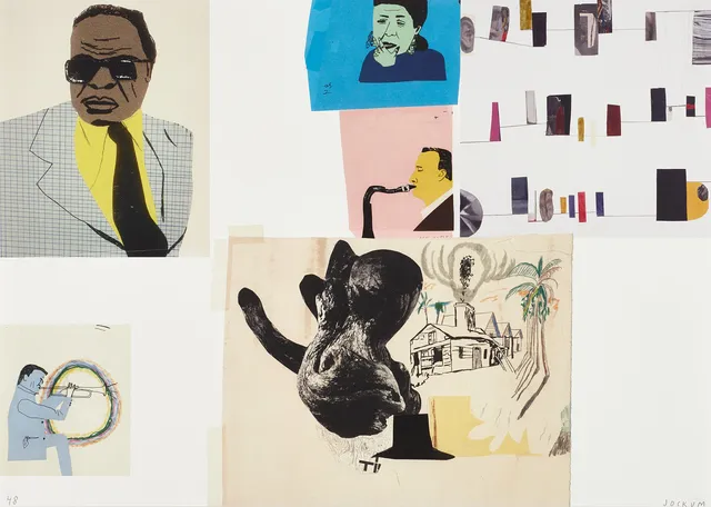 JOCKUM NORDSTRÖM (Sverige, född 1963), "Jazz", signerad JOCKUM, 48, fine art print.