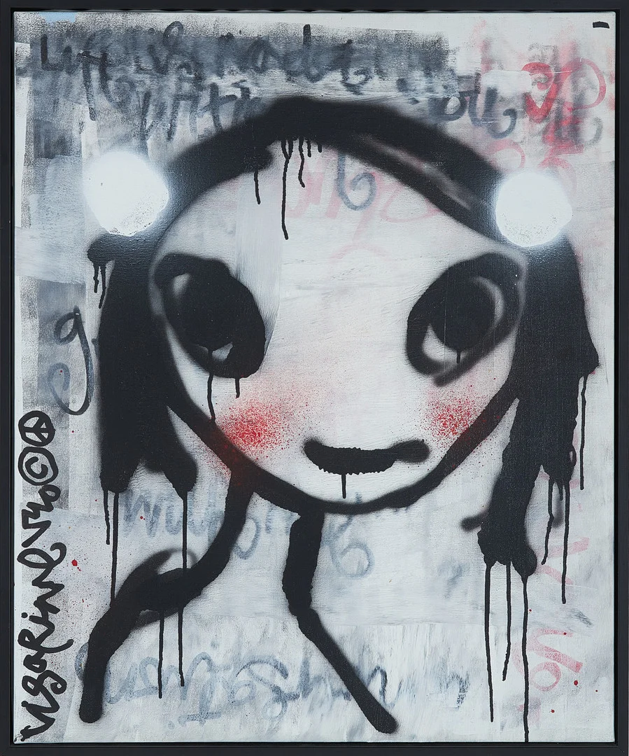 LISA RINNEVUO. "Peace", blandteknik på duk, signerad Lisa Rinnevuo. — Paintings — Stockholms Auktionsverk Sickla