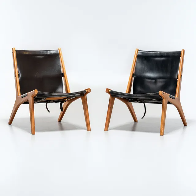 ÖSTEN KRISTIANSSON. Stolar, "Vilstol 204", ett par, Vittsjö Möbelfabrik. 1950-tal.