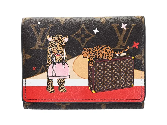 LOUIS VUITTON, PLÅNBOK, Victorine Lion Panter Limited Edition, Monogram canvas, guldfärgade beslag, 12x9x2 cm, märkt NZ4128, år 2018, originalkvitto från 2018, dustbag, originalkartong. Excellent Condition.