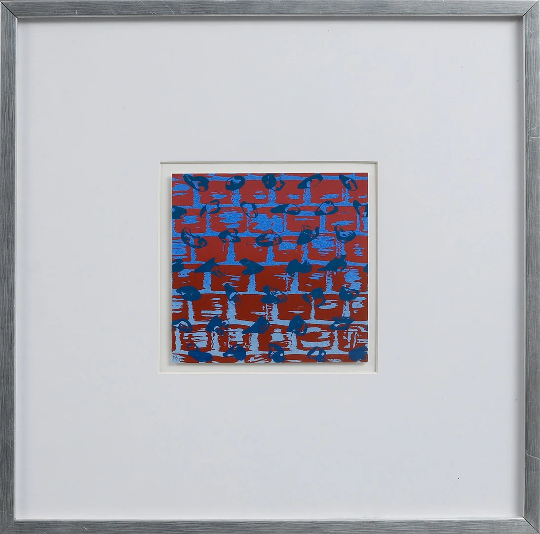 KJELL ANDERSSON. Komposition, färgserigrafi, signerad och numrerad 47/75. — Engravings & Prints — Göteborgs Auktionsverk