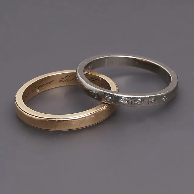 RINGAR 2 st, 18K guld, 1900-tal.