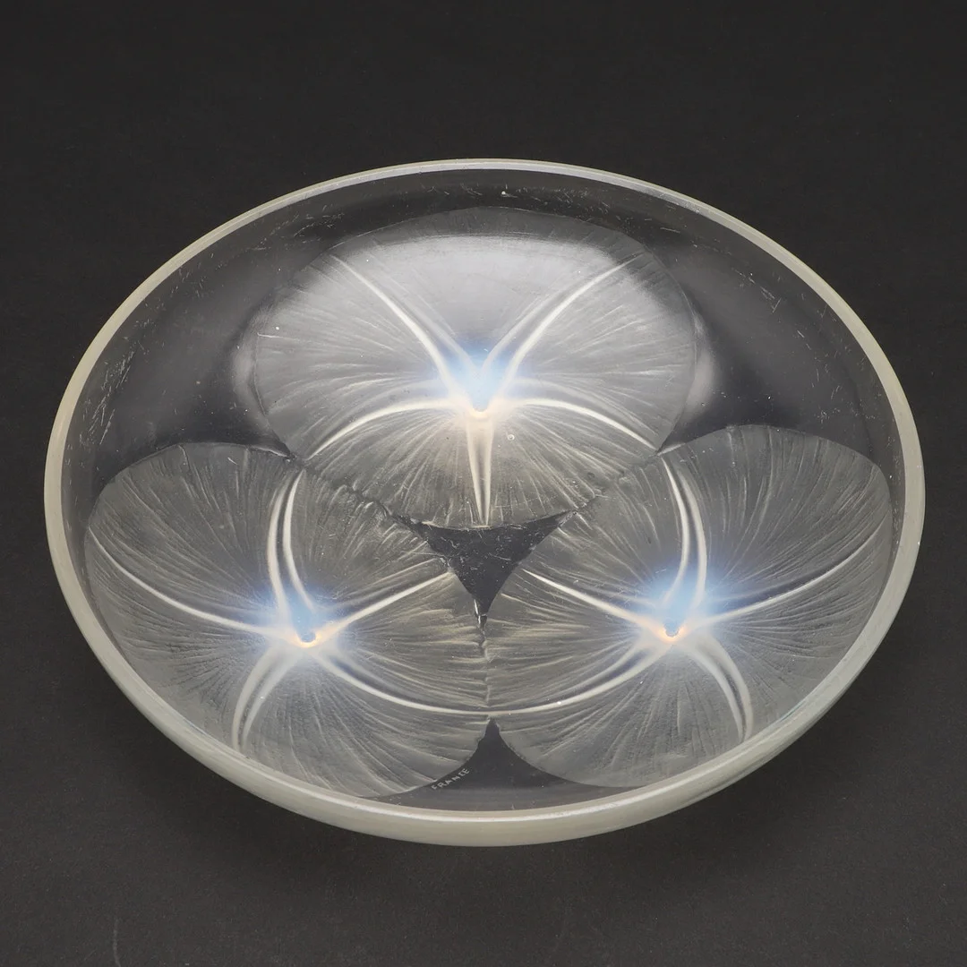 RENE LALIQUE GLASS BOWL - LYS. — Art glass — Lawrences Auctioneers