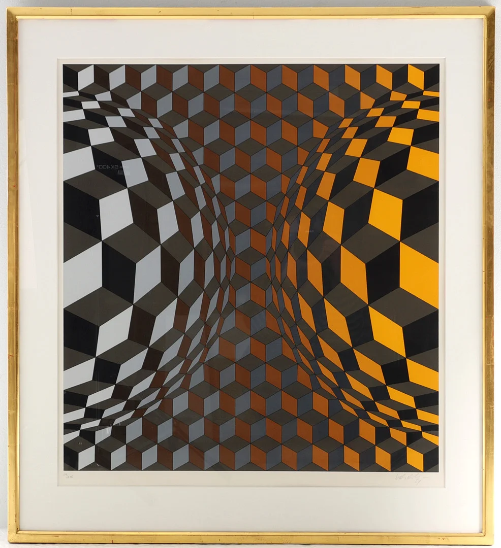 VICTOR VASARELY. 1906-1997, Färglitografi, signerad och numrerad 119/275. — Engravings & Prints — Auktionsverket Engelholm