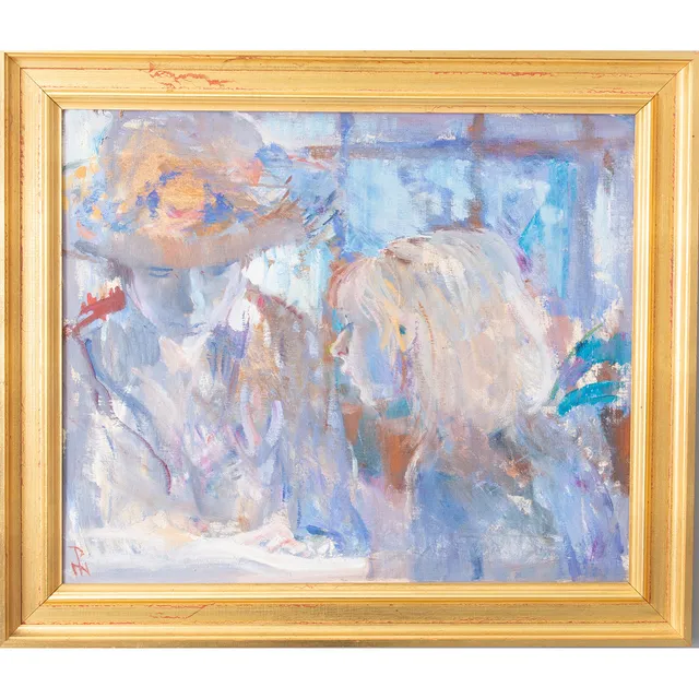 POUL S. NIELSEN. (1920-1998). Olie på lærred, portræt. Signeret. Danmark, midten af 1900-tallet.