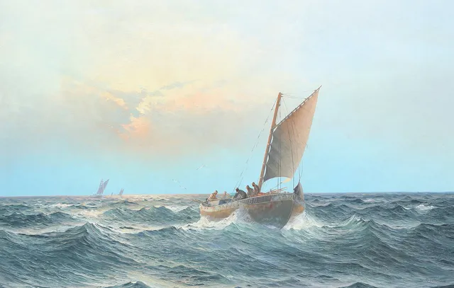 JOHAN OSSIAN ANDERSSON (1889-1975). olja på pannå, signerad.