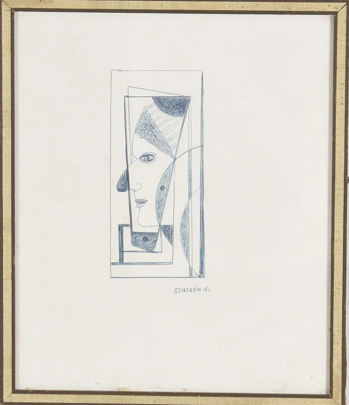 ESAIAS THORÉN. Tuschteckning. — Drawings — Halmstads Auktionskammare