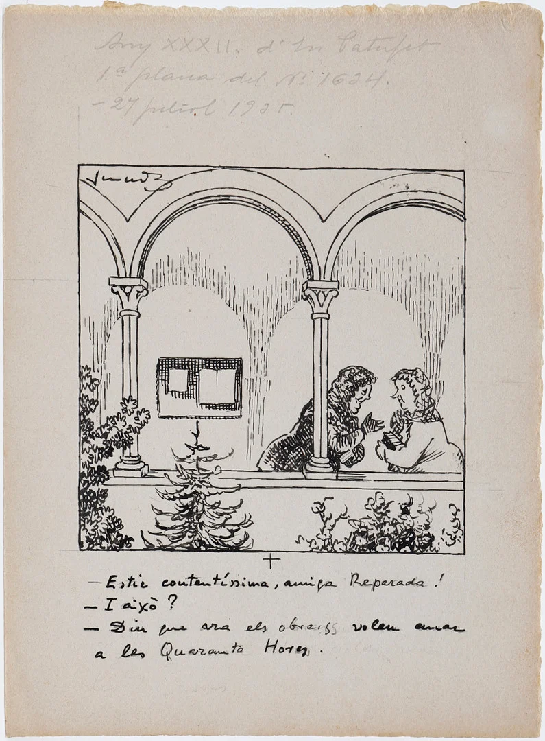 JOAN JUNCEDA. Comic vignette. — Drawings — Balclis