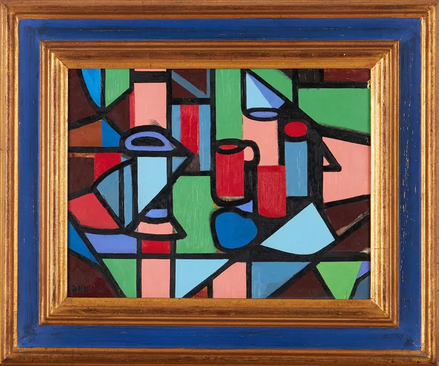 WILHELM WIK. "Stilleben II", olja på pannå, signerad Wik.