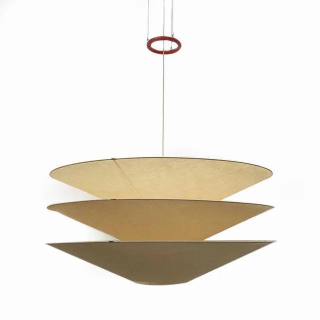 INGO MAURER. "Flotation pendant", metall samt japanpapper, omgjort fäste.