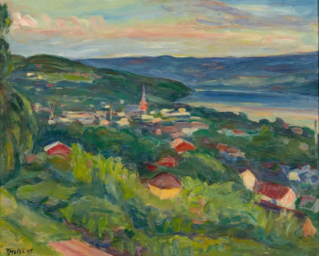 Holbø, Kristen — Utsikt over Lillehammer, 1945