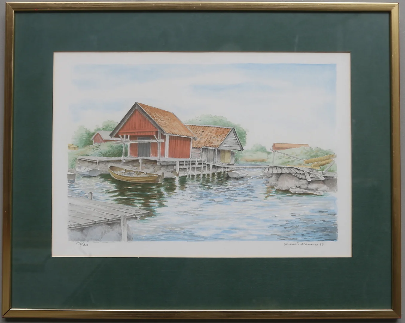 LENNART GLEMME. Färglitografier, 2 st, signerade, en numrerad 136/310 och daterade 77-82. — Engravings & Prints — Gomér & Andersson Linköping