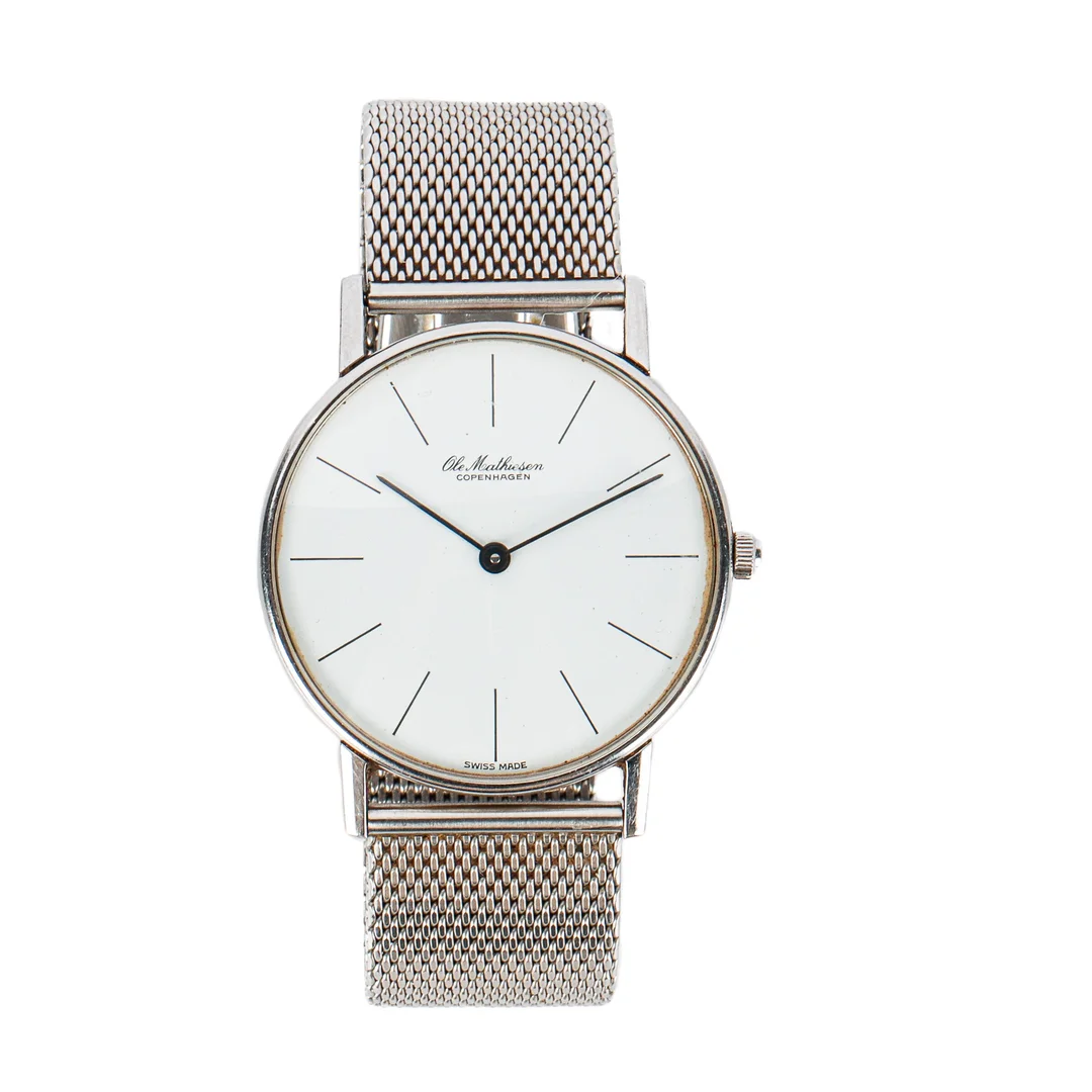 Ole Mathiesen. Steel wristwatch — Watches and clocks/Men’s watches — Lauritz