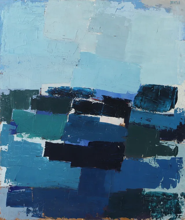 LARS BERTLE. Utan titel, duk uppfodrad pannå, signerad Bertle.