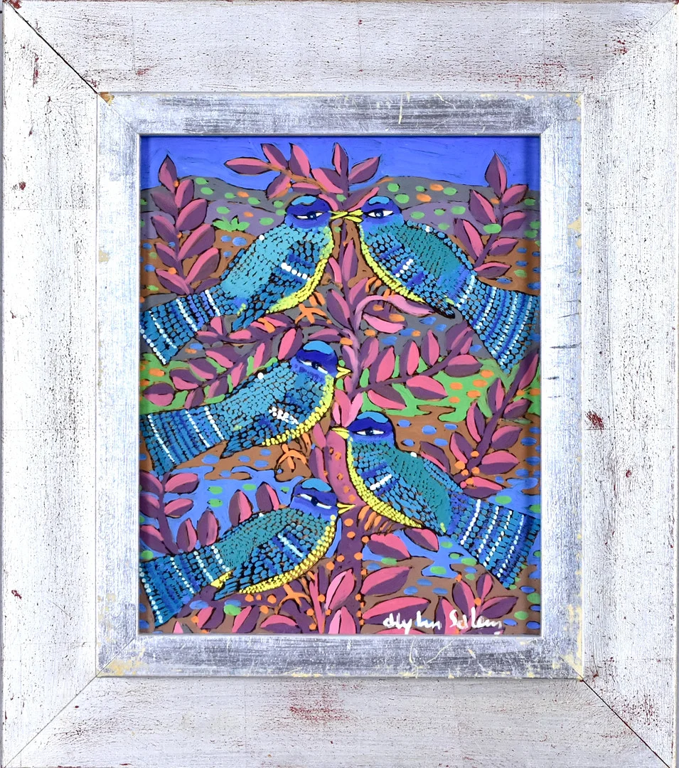 ALY BEN SALEM. Gouache på glas. — Paintings — Halmstads Auktionskammare
