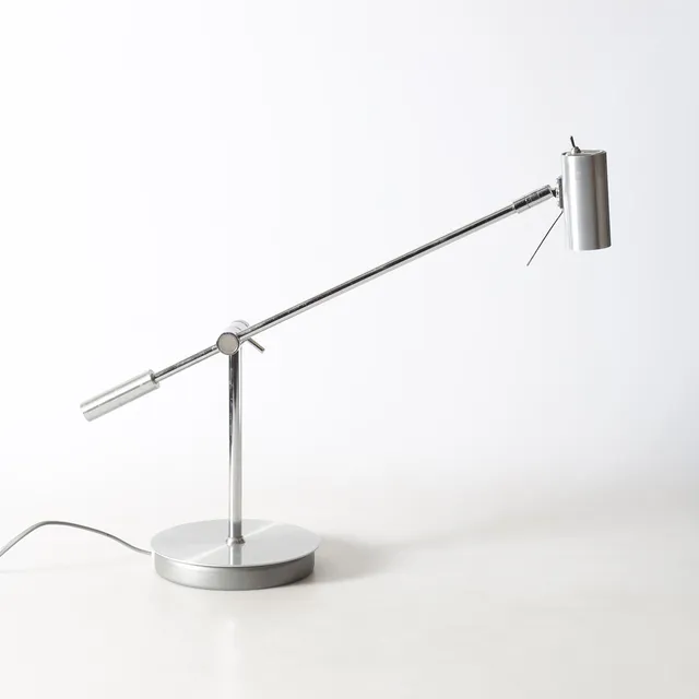 BORDSLAMPA, vitmetall, Belid.