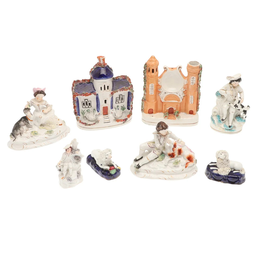 A COLLECTION OF STAFFORDSHIRE CERAMICS. — European — Lawrences Auctioneers
