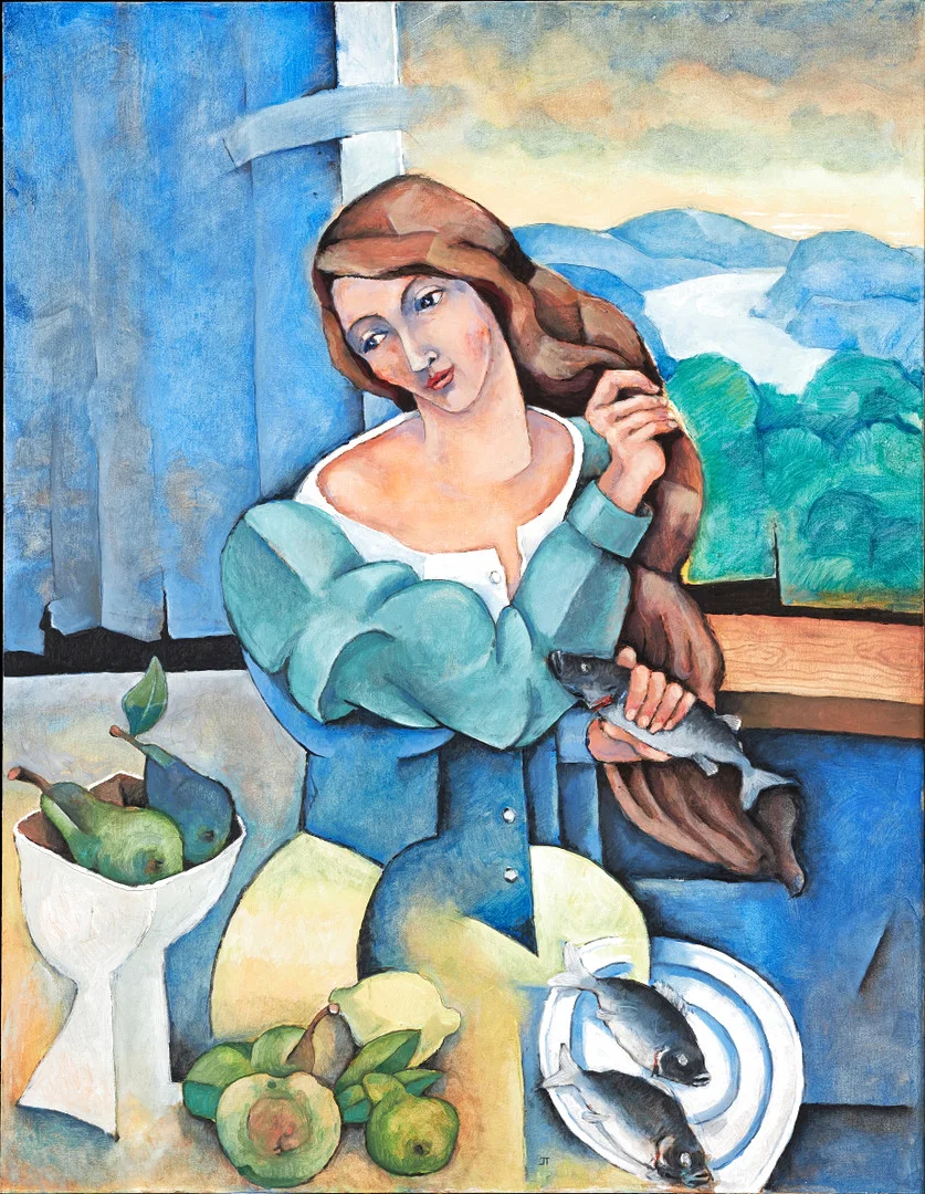 JUSSI TAIPALEENMÄKI. "Cinderella", olja på pannå, monogramsignerad samt signerad och daterad a tergo. — Paintings — Crafoord Auktioner Stockholm