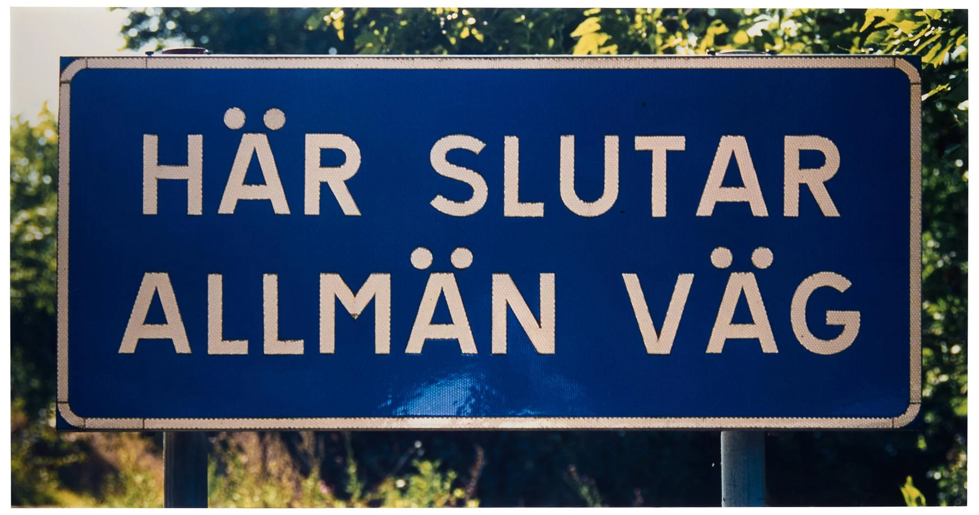 Dan Wolgers, "Här slutar allmän väg V", 1995. — Bukowskis