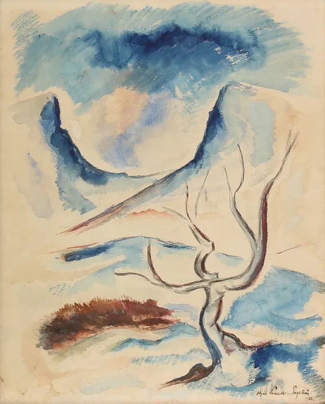 KJELL LEANDER ENGSTRÖM. Akvarell, signerad -33.