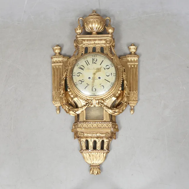 VÄGGPENDYL, gustaviansk, Johan Gladman, Stockholm, 1700-tal.