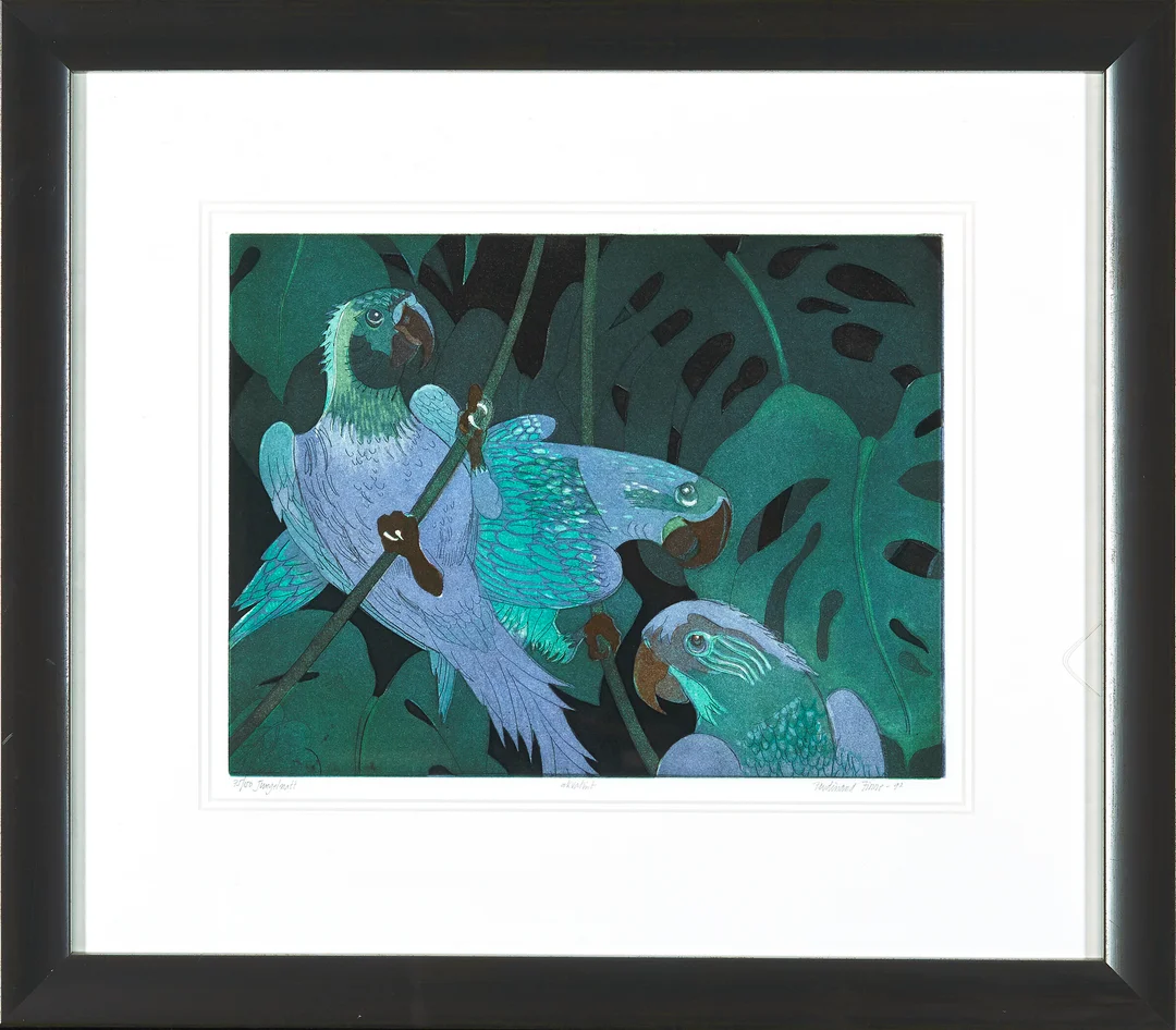 Finne, Ferdinand — "Jungelnatt" 1992 — Kunst/Grafikk — Blomqvist