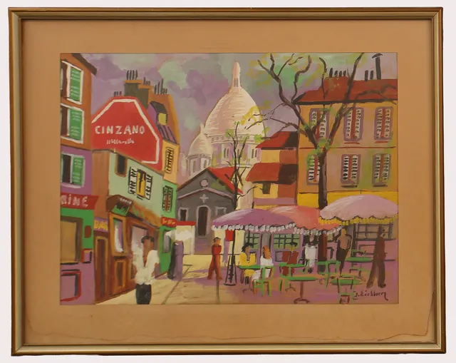 JACK EICHBORN. Akvarell, Parismotiv , signerad.
