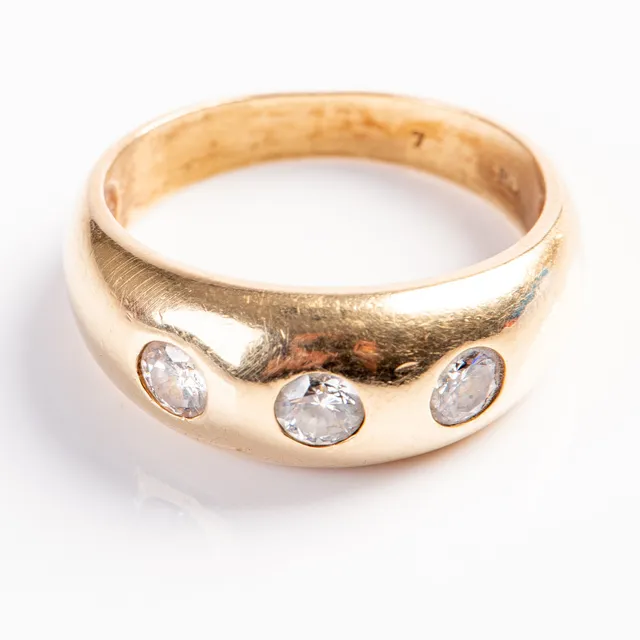 Ring, 585er Gelbgold, Brillanten.