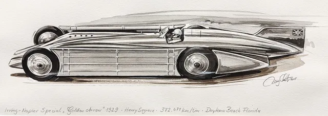 RONY LUTZ. "GOLDEN ARROW". Original.