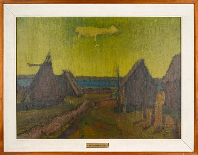 INGVAR HÄLLGREN. Olja på pannå, signerad, landskapsmotiv.