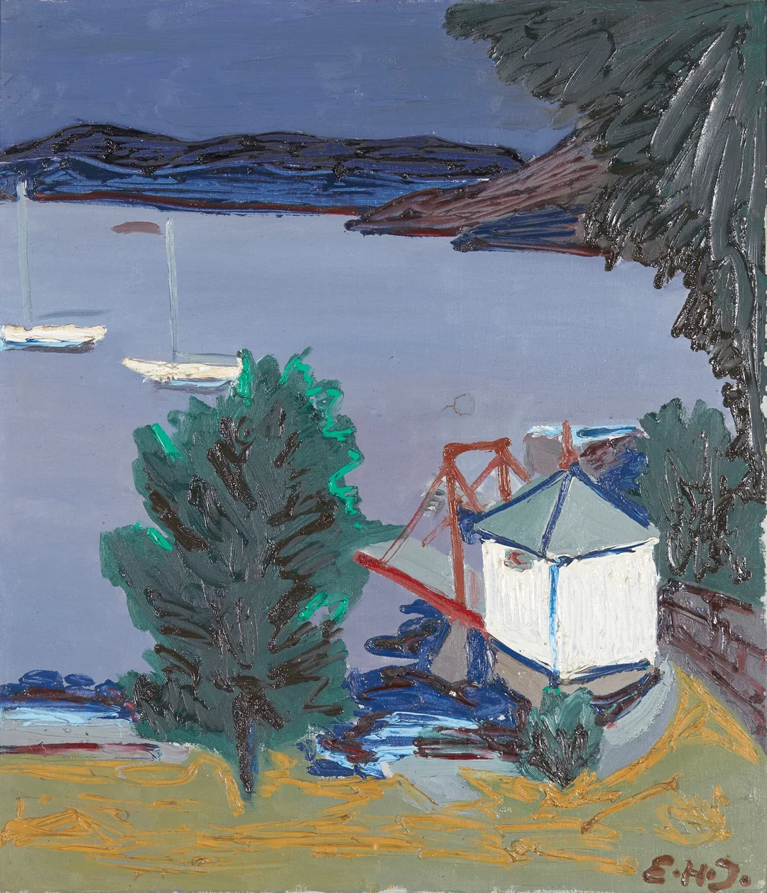 Johannessen, Erik Harry — "Nesøya" 1948 — Kunst/Maleri — Blomqvist