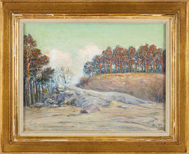 ERIK TRYGGELIN. "Gamla fästningsvallen i Solnaskogen".