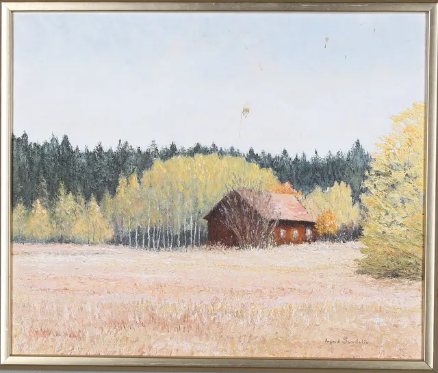 INGRID SUNDELIN. Olja på duk, " Västmanland", signerad.